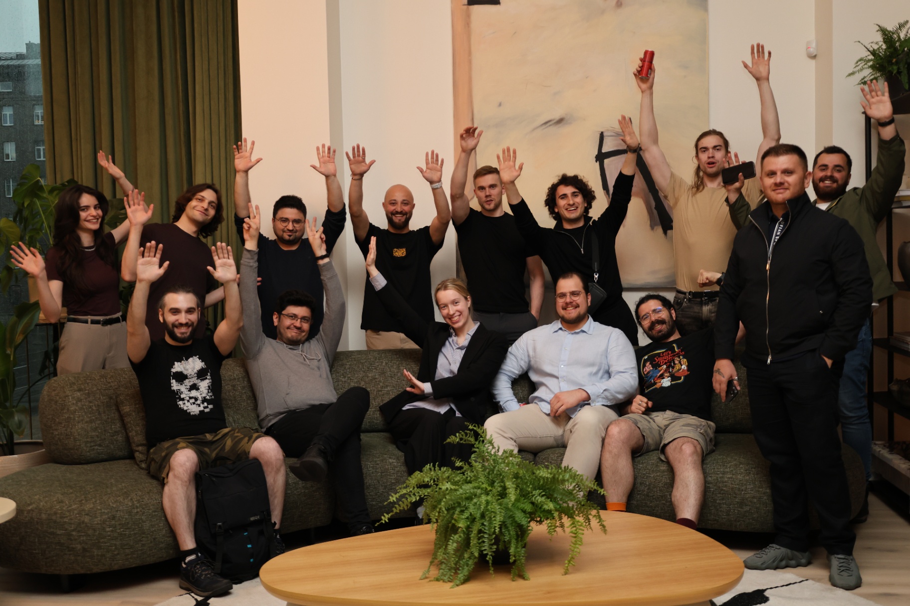 Tallinn'de düzenlenen Türk girişimci buluşmasından grup fotoğrafı